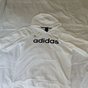 Mens Adidas white hoodie
